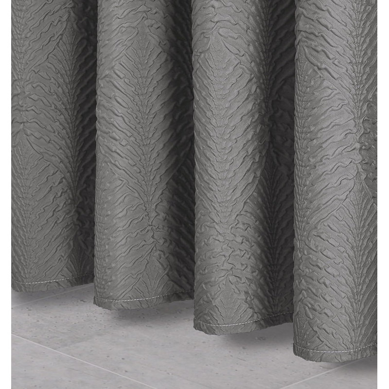 Rideau de douche pour la salle de bain, tissu texturé en relief 3D, ensemble de rideau de douche moderne en tissu doux avec crochets, hydrofuge et durable