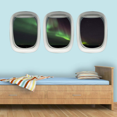 Ensemble de décalcomanie murale aéronautique pour fenêtre