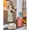 Statuette de jardin Nativité d'Apollon 3 pièces avec Marie, Joseph et Jésus