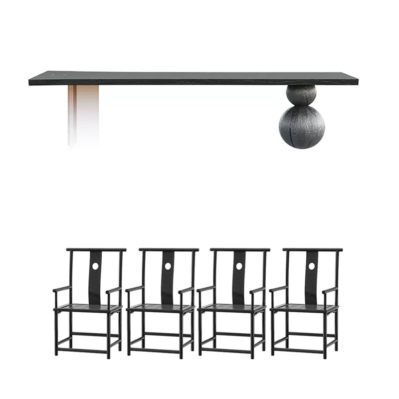 Ensemble de salle à manger rectangulaire, H 29,53 po x L 78,74 po x l 29,53 po