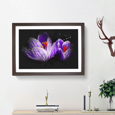 Purple Crocus Flower - Picture Frame Graphic Art Print