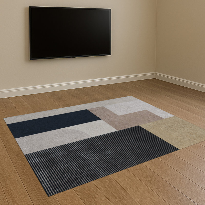 Geometric Shapes Area Rug, Rectangle 140 x 200 cm