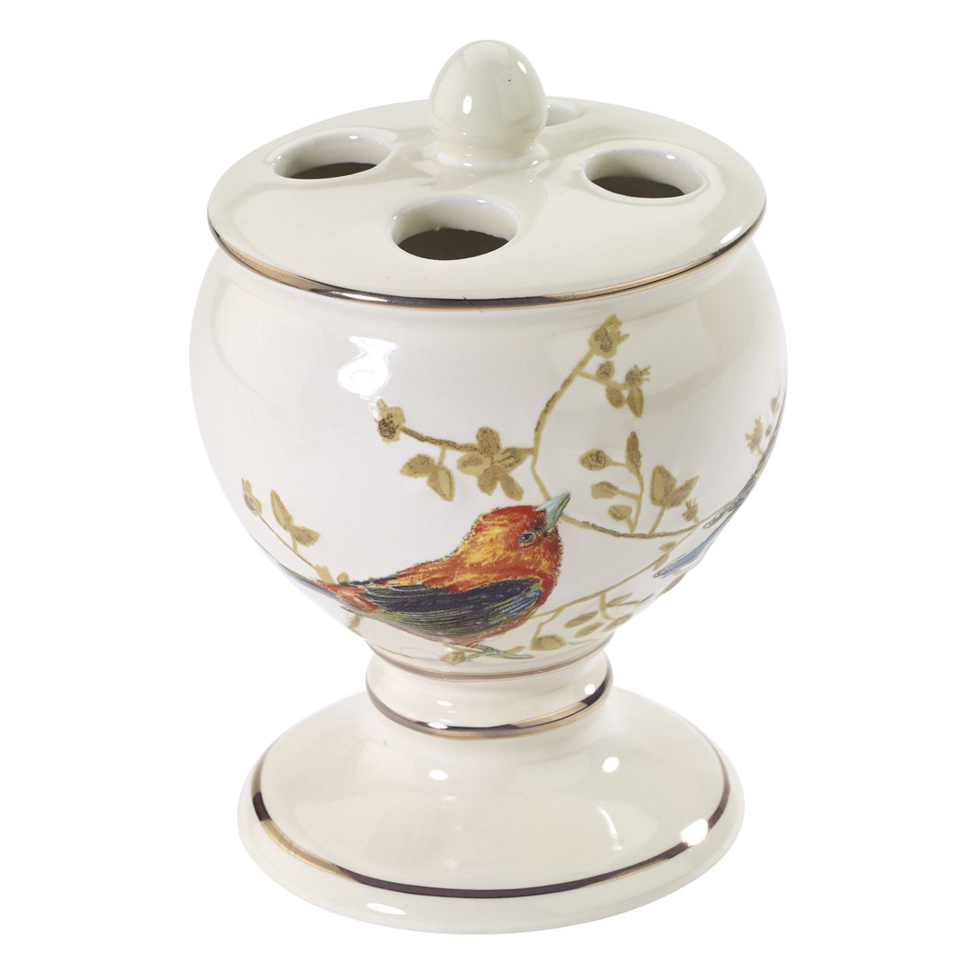 Gilded Birds Bath Toothbrush Holder Avanti Linens