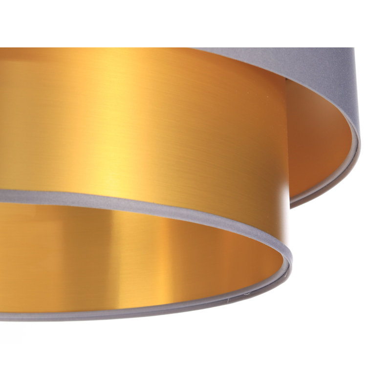 Braeville 1 - Light Silver Drum Pendant, 107cm H x 40cm W x 40cm D, Gold