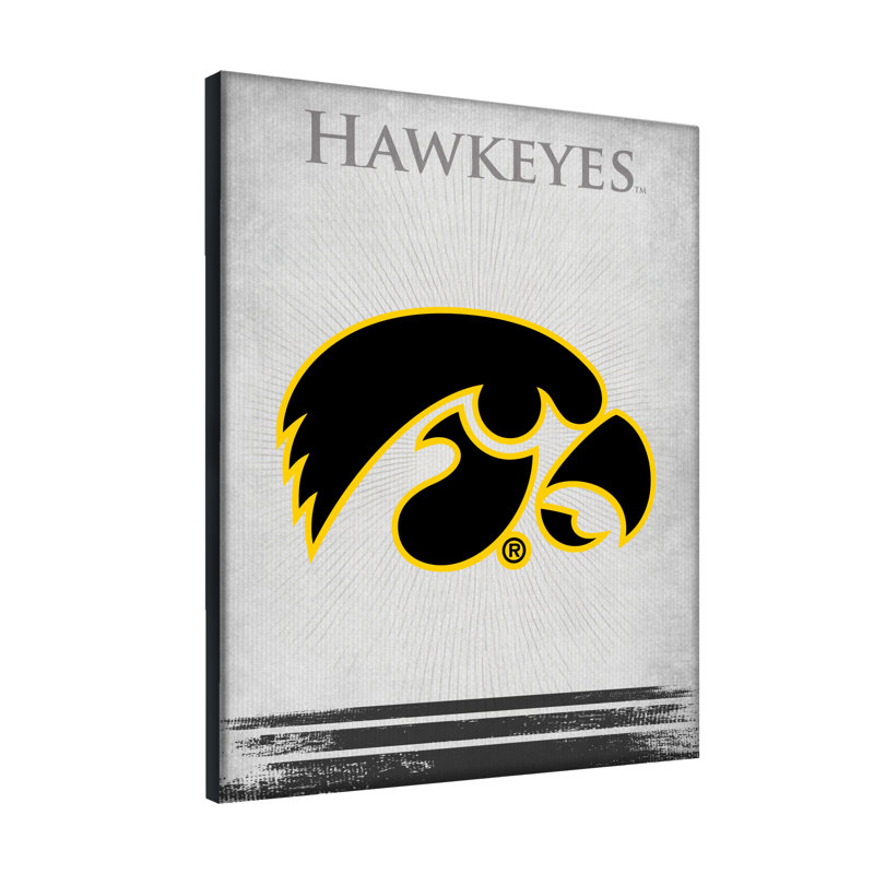 NCAA - Impression sur toile tendue, H 15 po x l 20 po x P 1 po, Iowa Hawkeyes