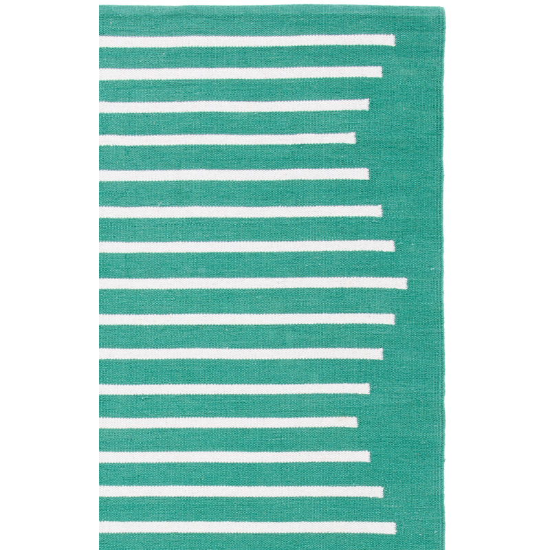 Estie Hand Woven Cotton Striped Rug, Rectangle 4' x 6'