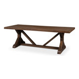 Silas Solid Wood Double Pedestal Dining Table