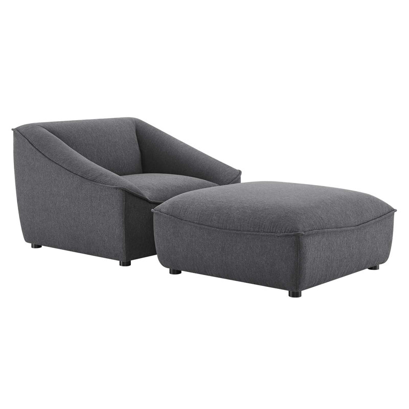 Ensemble de salon 2 pièces Modway Comprise, Gris anthracite