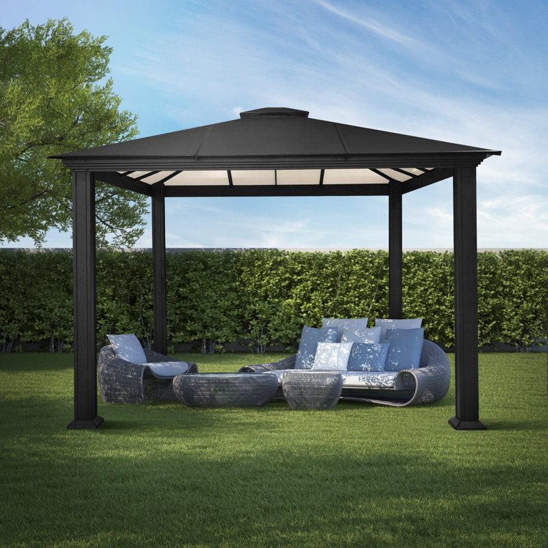 Pavillon de jardin en aluminium Santa Monica, 12 pi x 14 pi