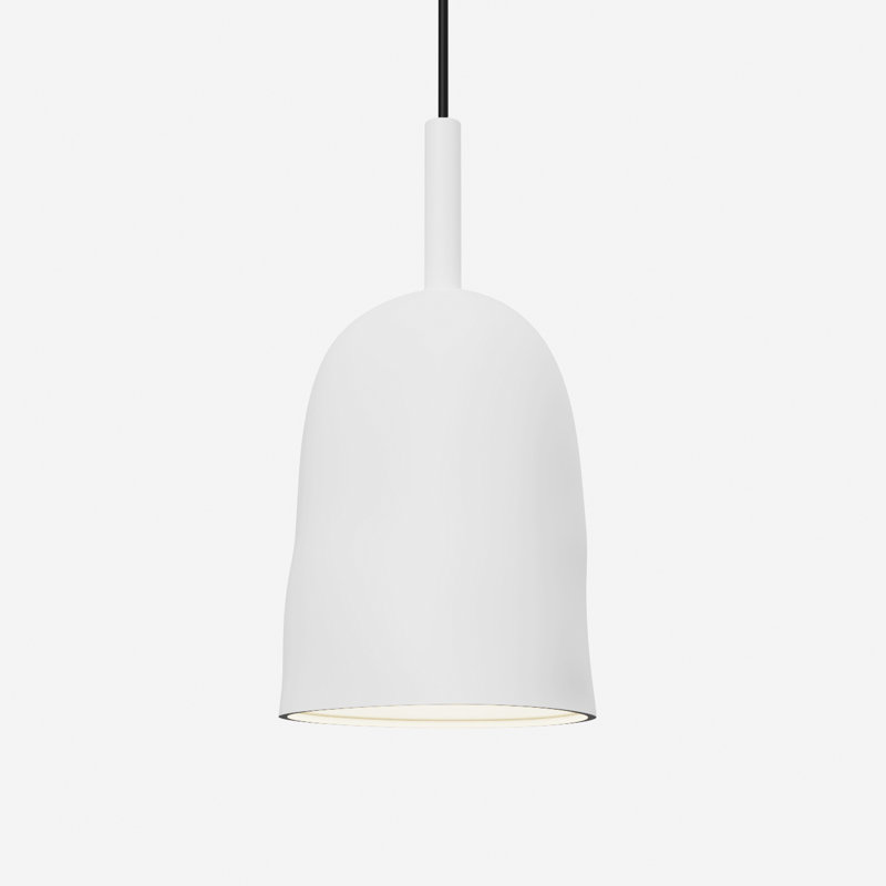 Vessel Pendant Light, 24" H x 14.5" W x 9" D, Snow, Black