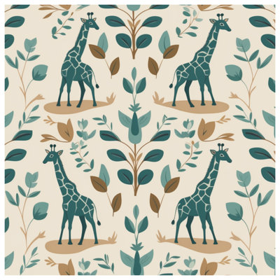 Giraffe With Leaves Comforter