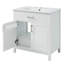 Meuble-lavabo autoportant contemporain avec lavabo et tiroir en céramique-106864696
