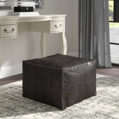 Pouf carré de 23 po de largeur