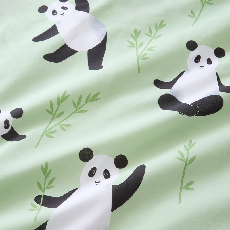Panda Paws Reversible Duvet Cover Set, Single Duvet Cover Set + 1 Standard Pillowcase