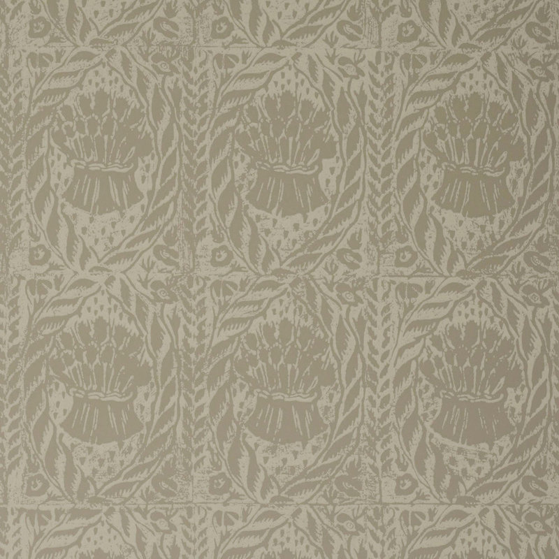 Cornstooks Wp 33' L x 20.5" W Wallpaper Roll, Cream