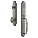 Arc Handleset with Single Cylinder Deadbolt and Eden Prairie Door Knob and Rosette