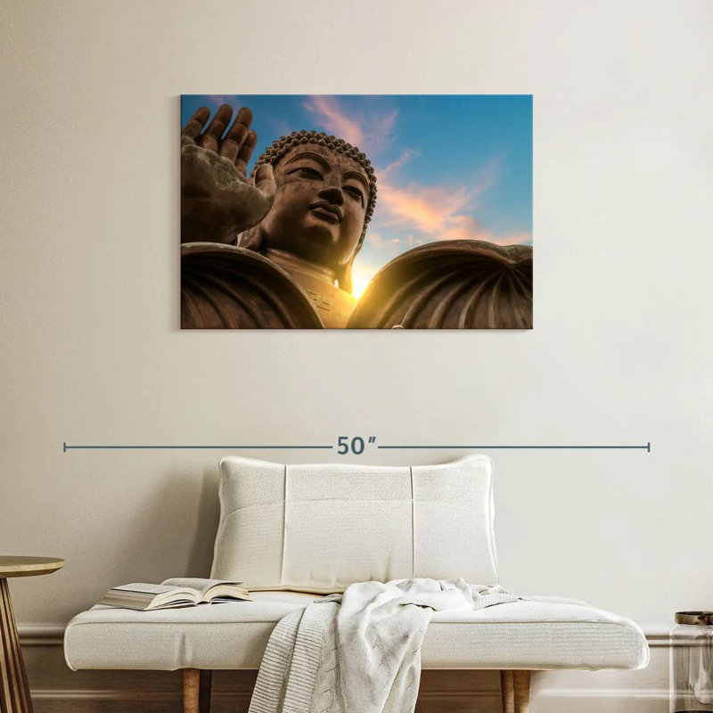 Bouddha du monastère Adella Po Lin, H 24 po x l 36 po