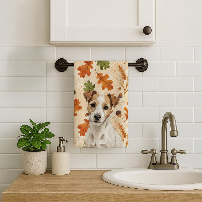 Serviette de cuisine tricolore Sheltie, White with Tan Markings Russell Terrier