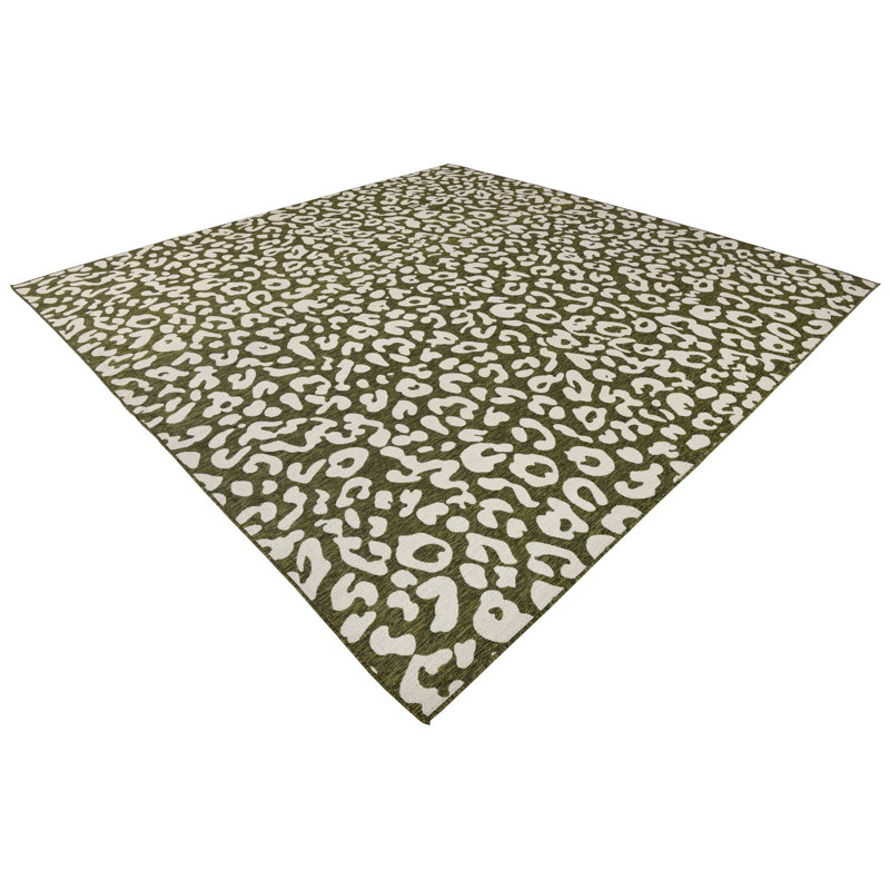 Tapis d'extérieur joyeux couleur mousse, Carré 13 pi