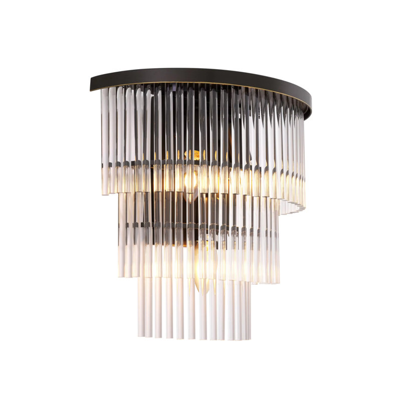 East 3 - Light Flush Mounted Sconce, Black