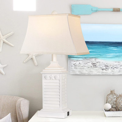Lampe de table USB en résine Baraona
