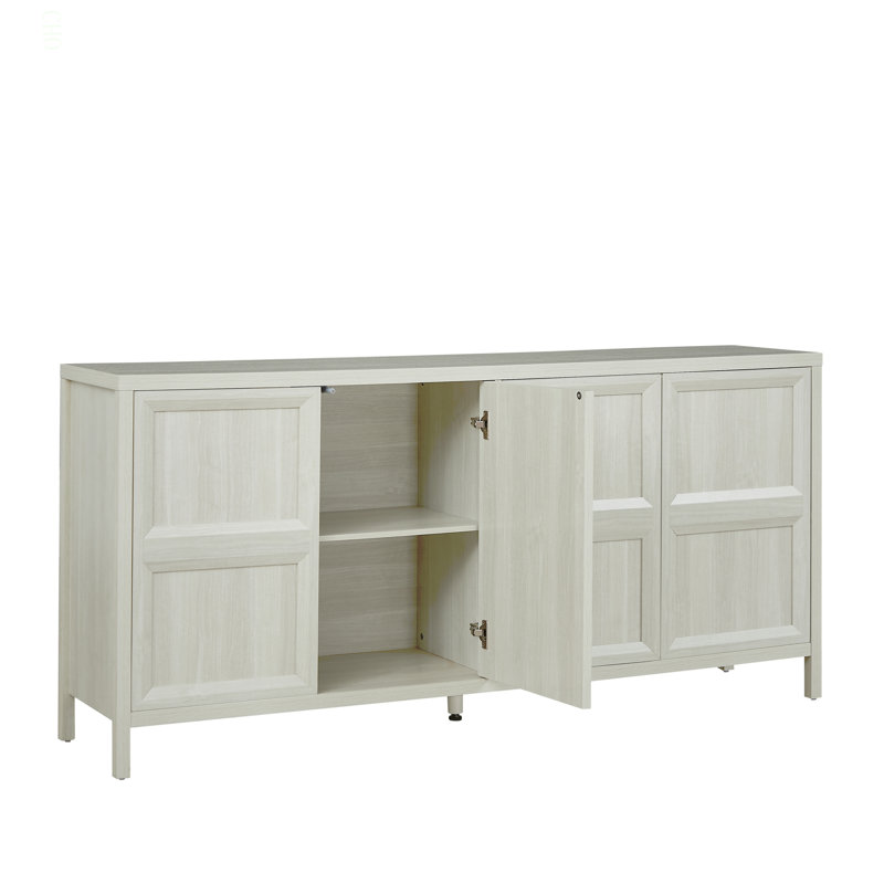 Armoire de rangement moderne avec ouverture à bascule, charnières à fermeture en douceur et support mural antidérapant