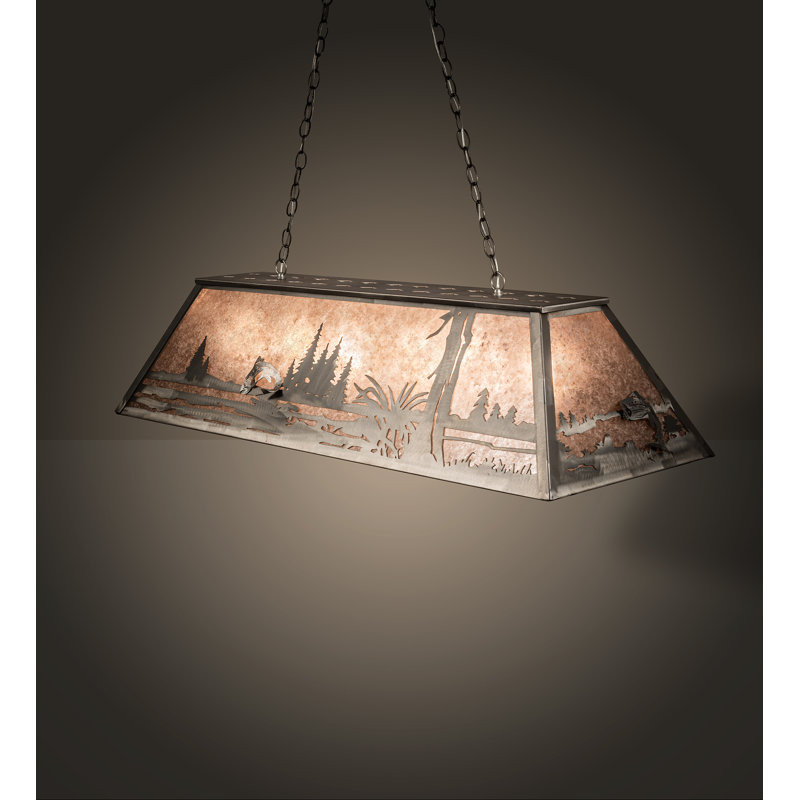 Rustic Lodge 6 - Light Pendant, 22" - 44" H x 48" W x 17" D