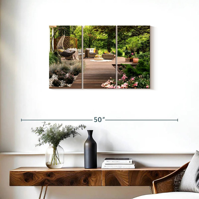 Kerrick Wooden Garden Deck, 20" H x 33" W