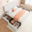 Bed Frame With Headboard And 4 Storage Drawers, Platform Bed Frame Square Stitched Button Tufted-1669489728-1669489743