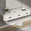 Meuble télé flottant, meuble télé mural moderne avec 3 tiroirs pour console multimédia (63 po)-646962520