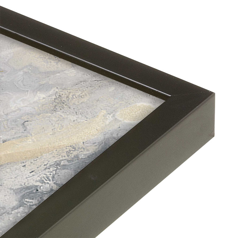 Gilded Whispers v3 Print, Satin Black Single Picture Framed Paper, 15" H x 12" W x 1.25" D