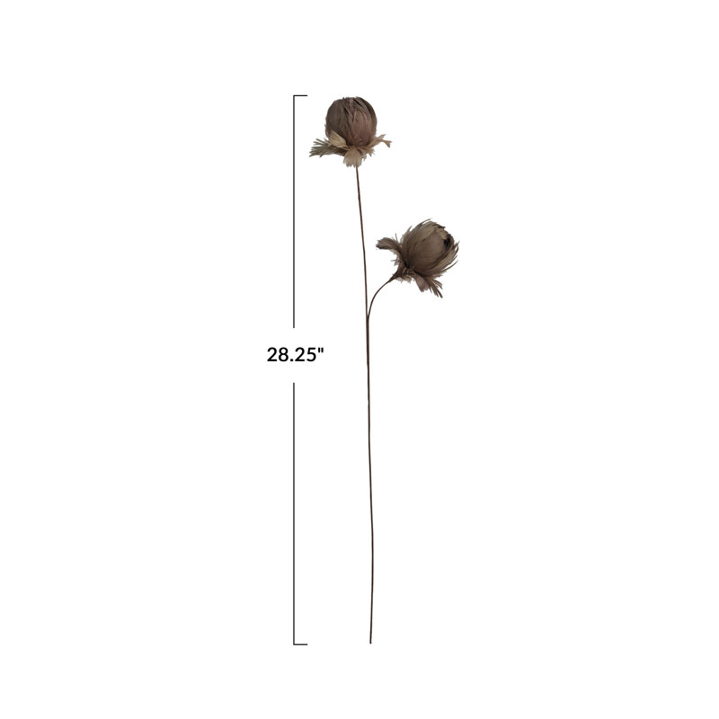 Tige de fleur en plumes biologiques