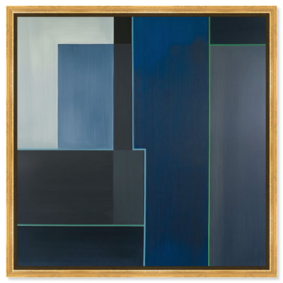 Desert Stillness II Canvas Abstract Print by Oliver Gal, Black Frame, 12 x 12