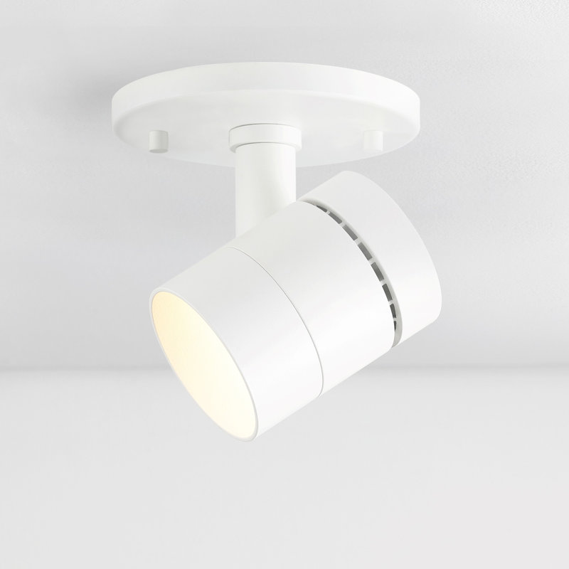 Matte White Adjustable LED Spotlight with Aluminum Finish