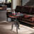 Cecy Pine Round Solid Wood Top Metal Base Dining Table-254129676