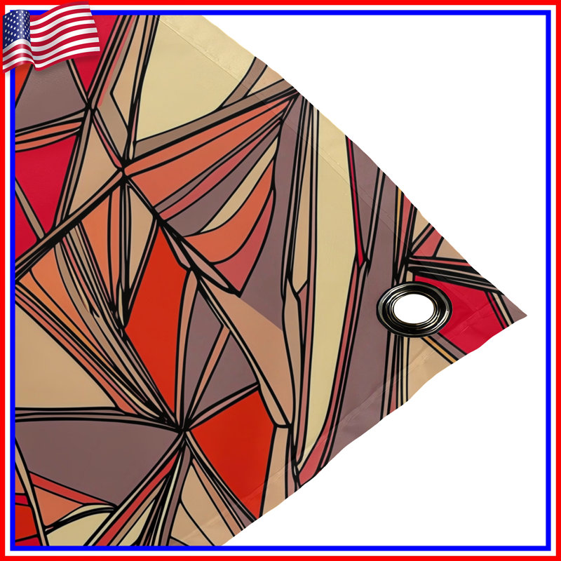 Tapisserie murale abstraite - art mural, H 68 po x l 80 po avec 4 œillets