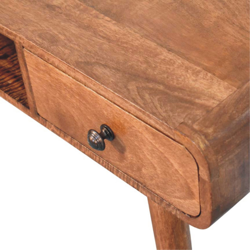 Bureau d'écriture courbé en bois massif