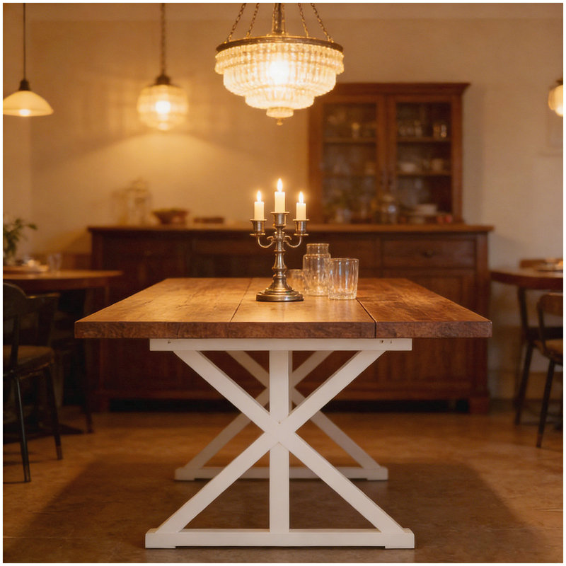Versatile Kitchen Table,Dining Table,Meeting Table, Brown, White