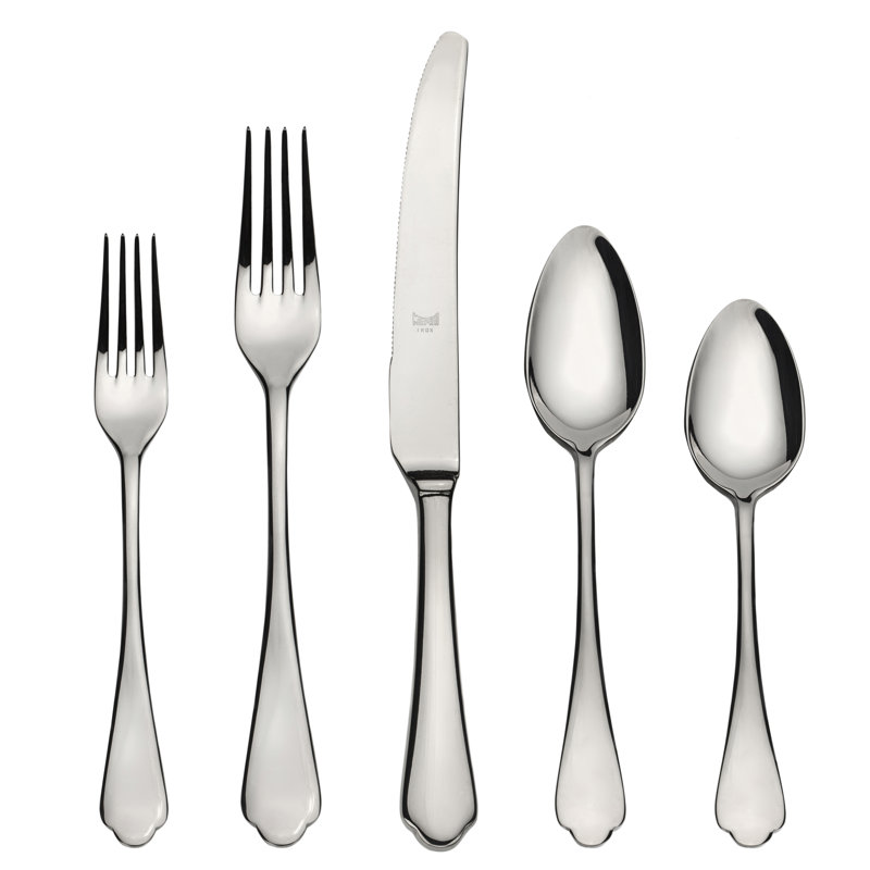 Dolce Vita 20-Piece Stainless Steel Flatware Set in Silver