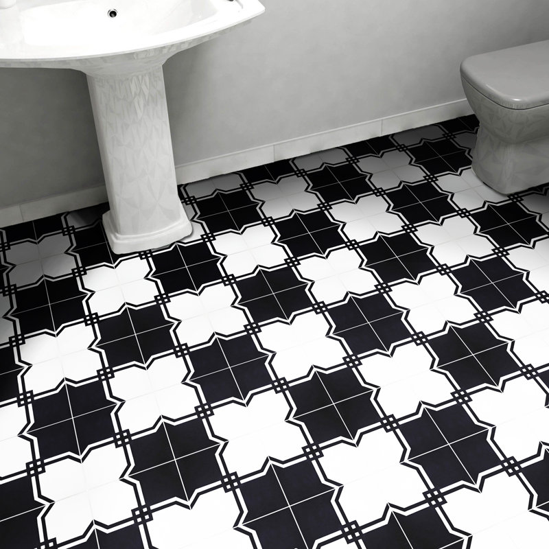 Marakech 8" x 8" Cement Patterned Wall & Floor Tile
