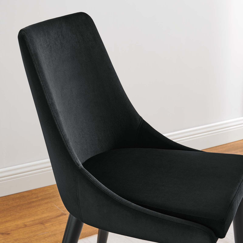 Chaise en velours Viscount Performance par Modway, Noir, 2