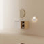 Meuble-lavabo à fermeture en douceur avec lavabo et tablettes