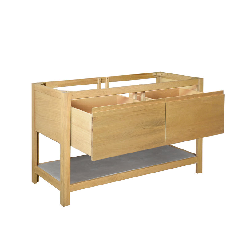 Solace 48" Single Bathroom Vanity Base Only, Sunrise Oak/Ash