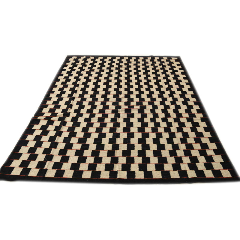 Tapis noir et blanc Newsom