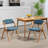 Dining Folding Chair with Linen Seat-1430048512