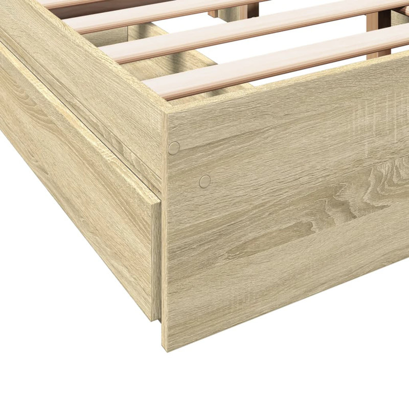 Greger Bed, Sonoma Oak, 135 x 190cm