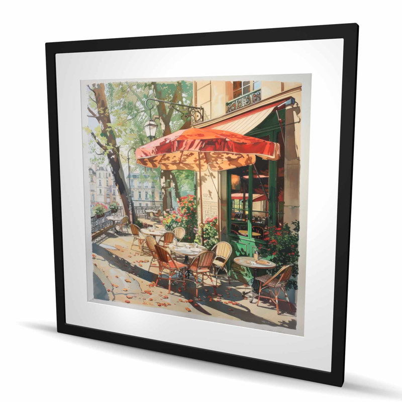 Reproduction matelassée encadrée turquoise Sunshade