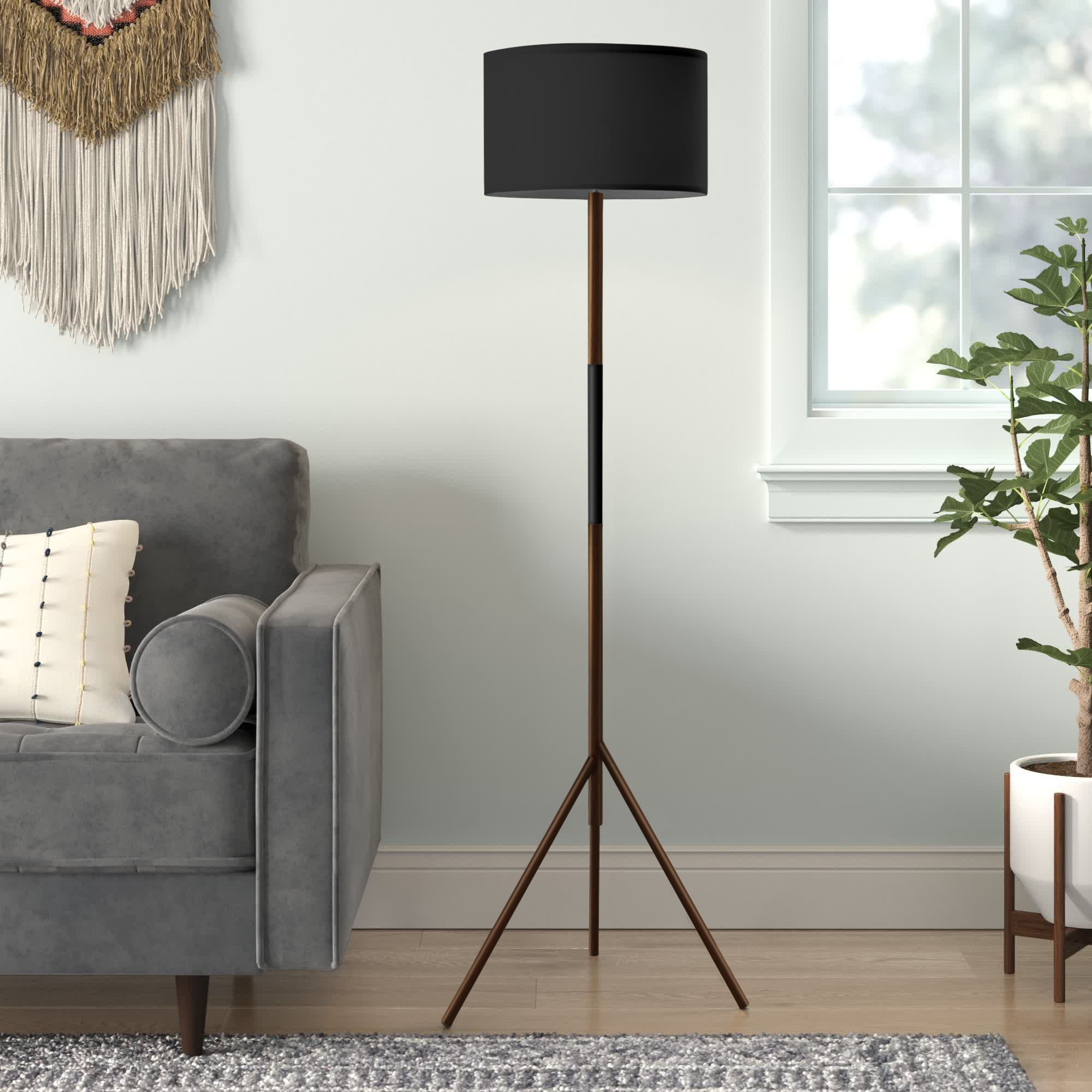 Orren Ellis Topanga 69 LED Torchiere Floor Lamp with Remote Control &  Reviews