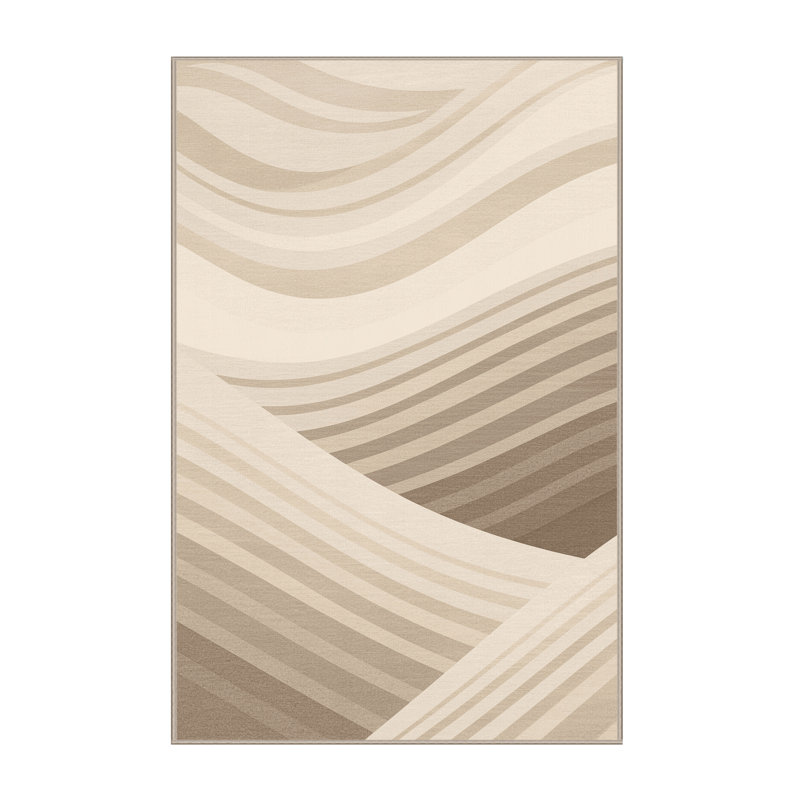 Tapis en peluche douce et douce Olivet, 4 x 6