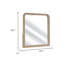 Miroir de commode Tanya, bord courbé biseauté, bois brun naturel 40 x 46